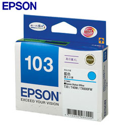 EPSON T103250 NO.103 原廠高容量藍色墨水匣 