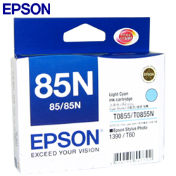EPSON T122500 NO.85N 原廠標準容量淡藍色墨水匣