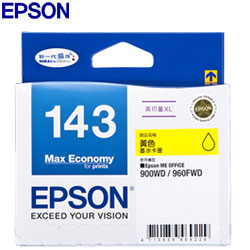 EPSON T143450 NO.143 原廠高容量黃色墨水匣