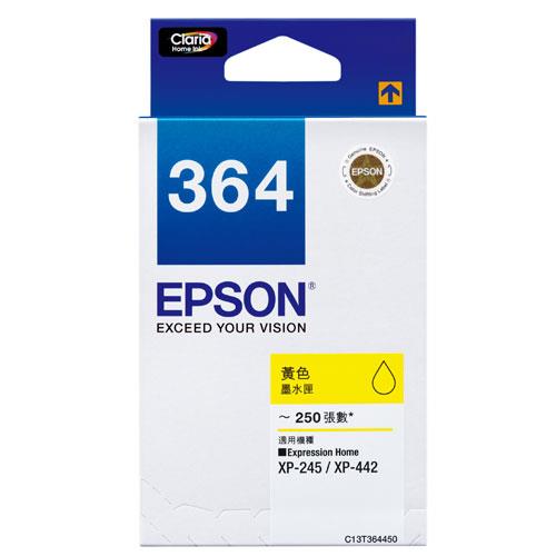 EPSON T364450 NO.364 原廠黃色墨水匣