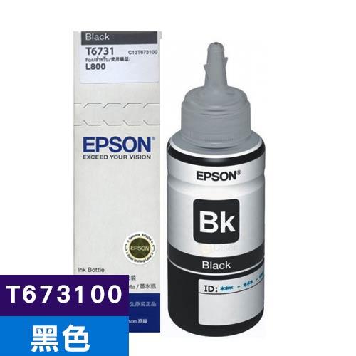 EPSON T673100 NO.673 原廠黑色墨瓶